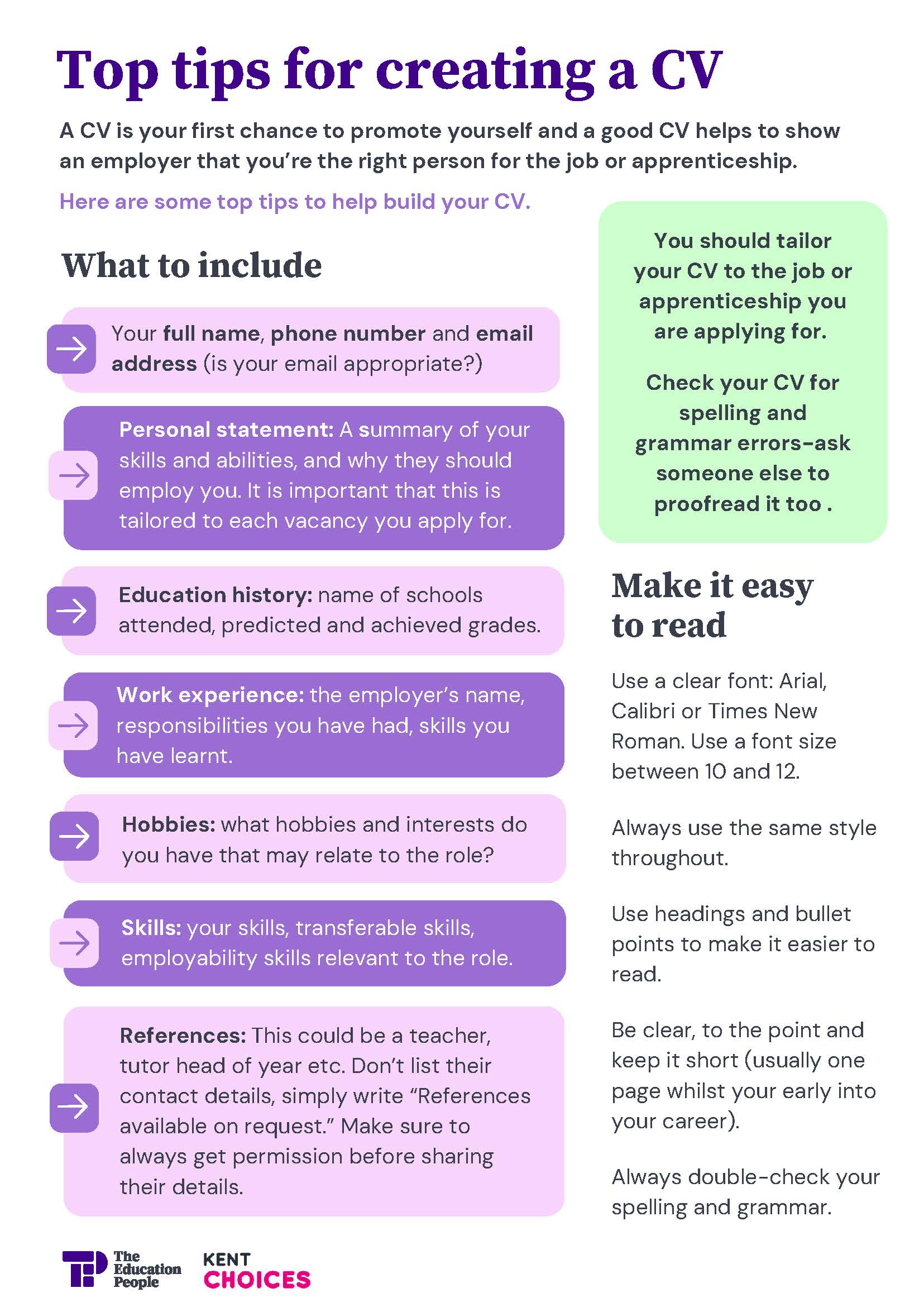 Top tips for creating a CV_Page_2
